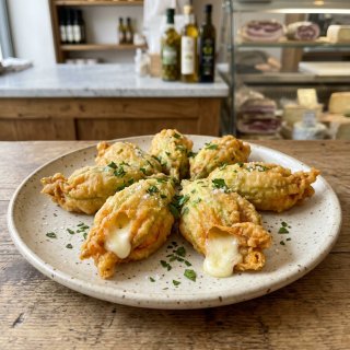 Fiori di zucca ripieni di mozzarella
