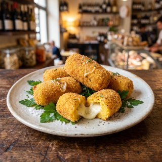 Crocchè di polenta e mozzarella