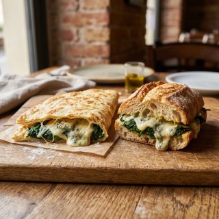 spinaci, mozzarella, zola