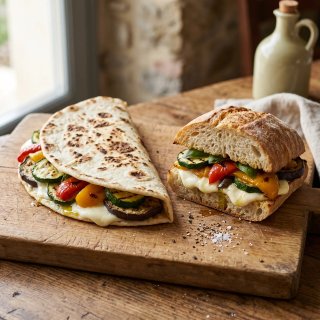 zucchine, melanzane, peperoni, mozzarella